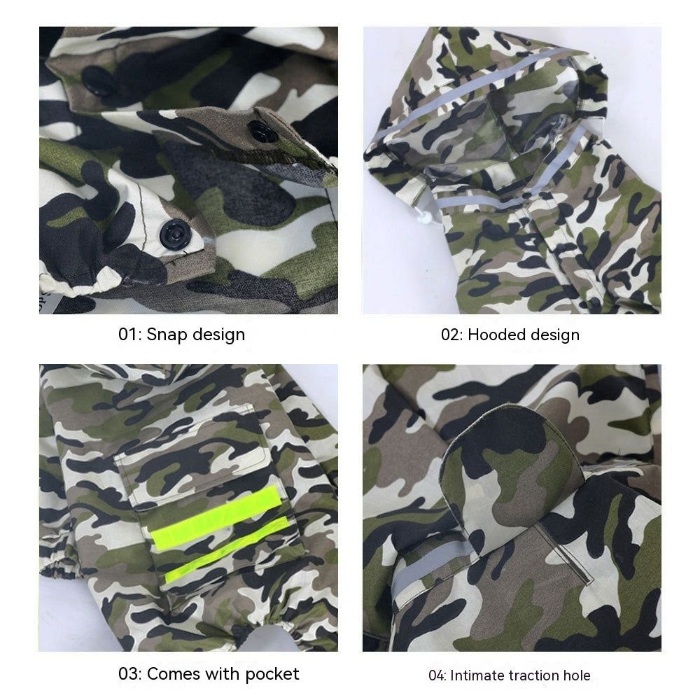 Hooded Full-Body Raincoat for Large Dogs - view 7