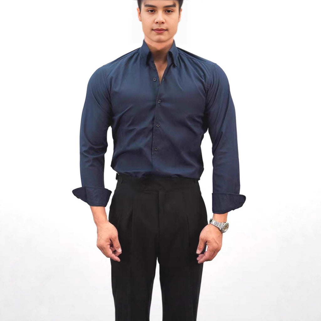 Men's Slim Fit Long Sleeve Dress Shirt - view 8