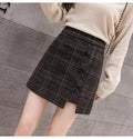 Women's Plaid Asymmetric Mini Skirt - view 8
