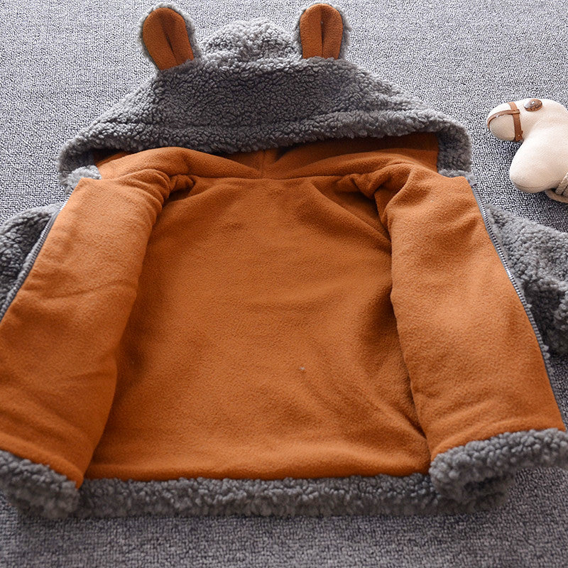 Kids' Teddy Fleece Bear-Ear Hooded Jacket - view 5