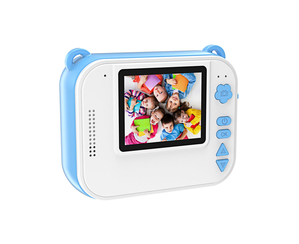 Blue kids' digital camera with 2-inch screen