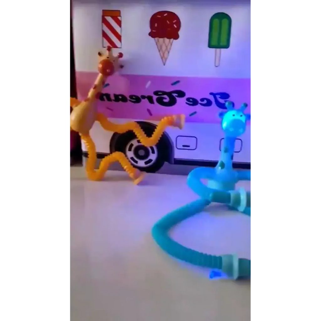 Colorful giraffe stretch sensory fidget tubes novelty desk toy