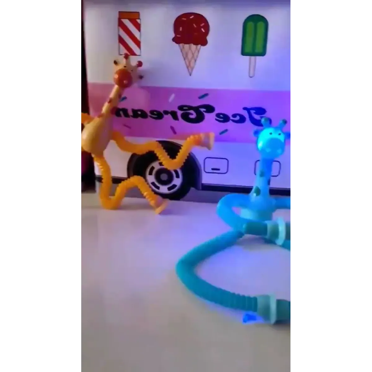 Colorful giraffe stretch sensory fidget tubes novelty desk toy