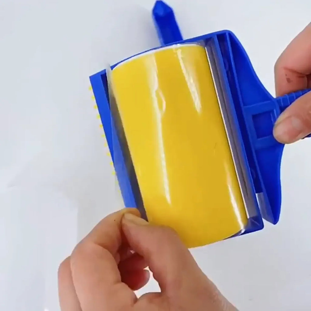 Washable reusable lint and pet hair remover roller