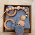 Baby Gift Set with Wooden Rattle 1