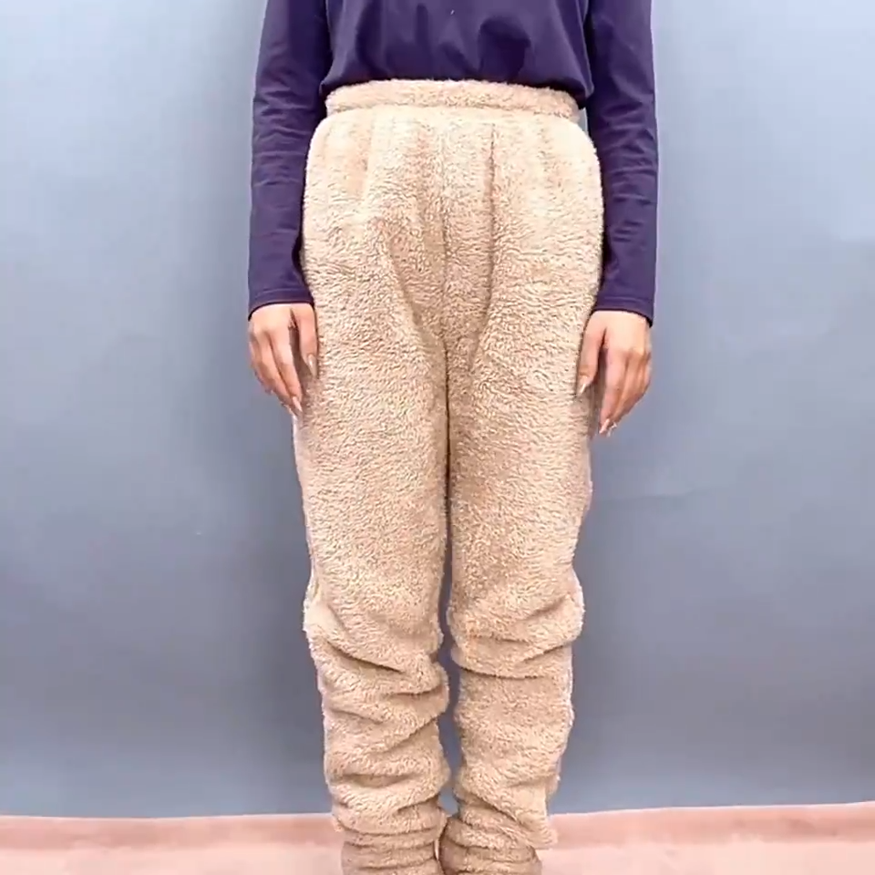 Women's Coral Fleece Footed Lounge Pants – view 1