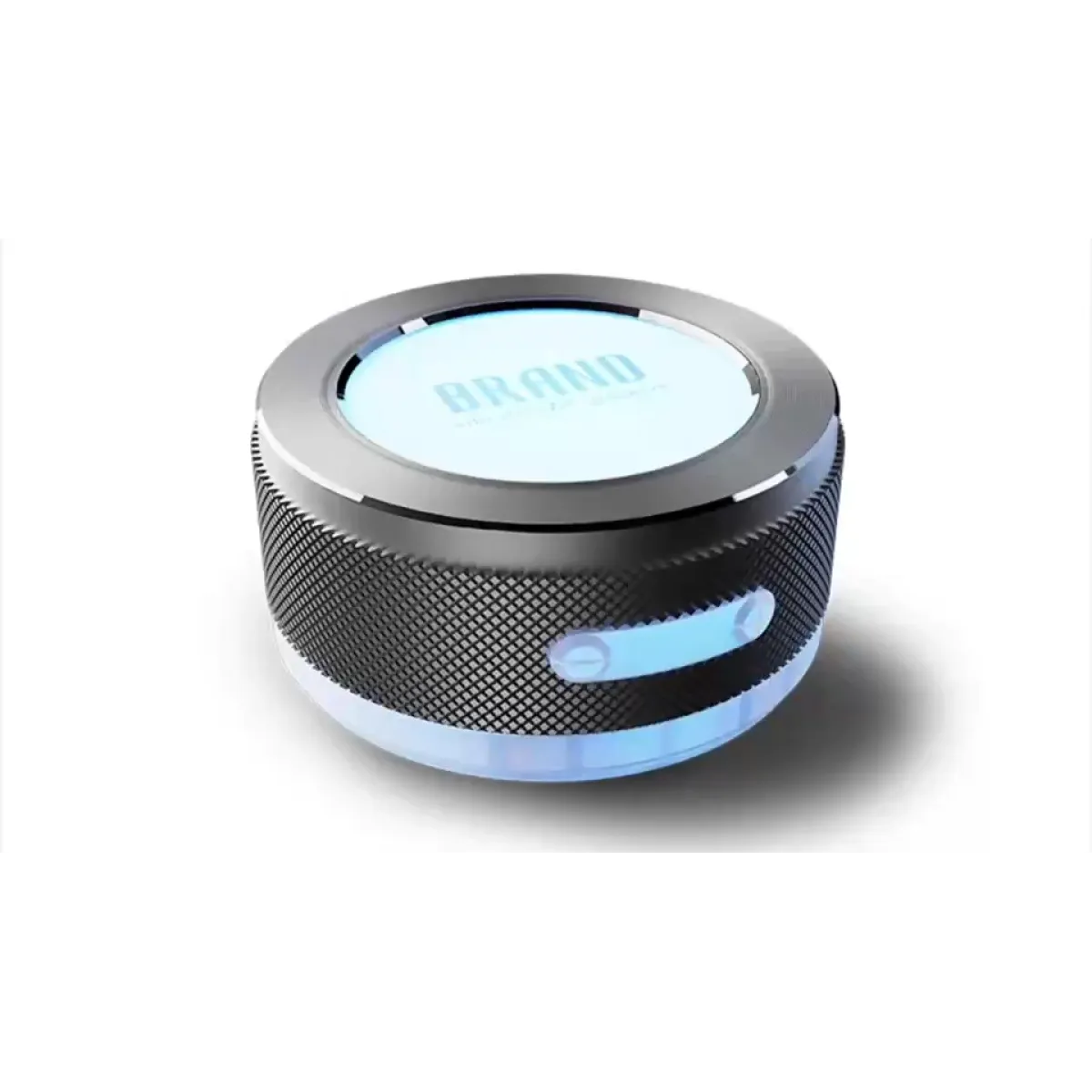 LED speaker glowing on a tabletop
